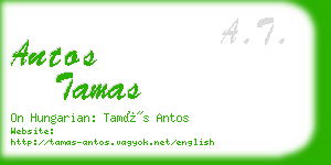 antos tamas business card